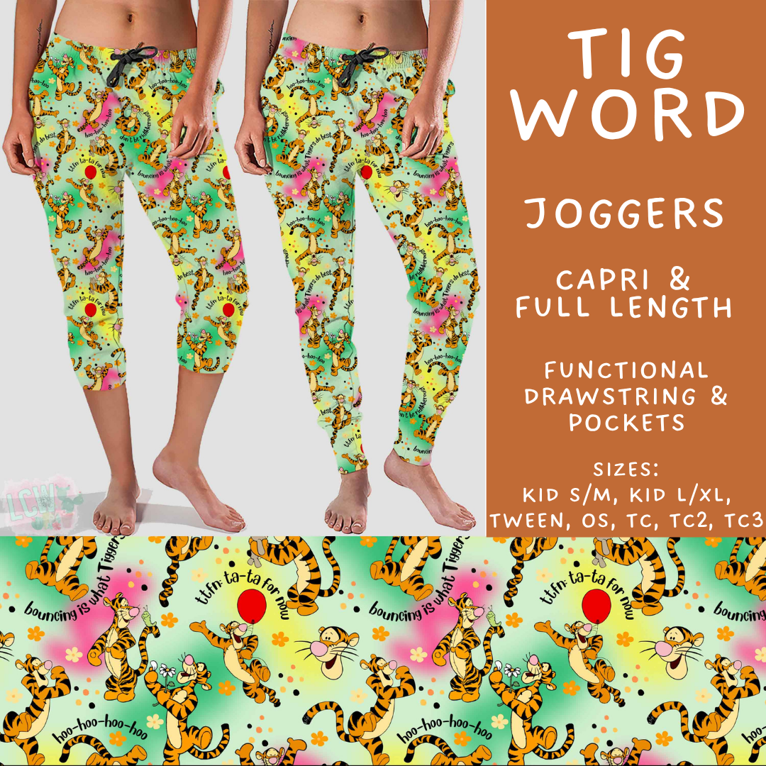 Batch #608 - Magic in Words - Closes 11/4 - ETA early Jan - Tig Word Full and Capri Length Joggers