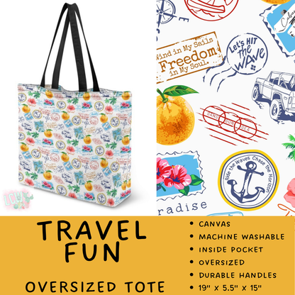 Batch #609 - Travel Collection 2 - Closes 11/6 - ETA early Jan - Travel Fun Oversized Totes