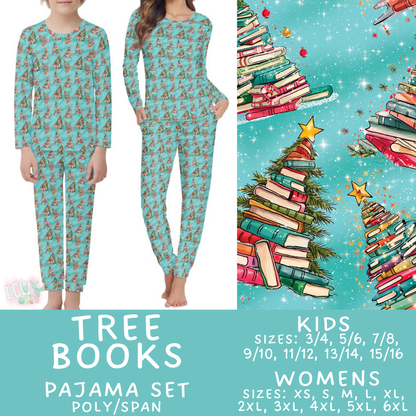 Batch #584 - Christmas Family Pajamas - Closes 9/11 - ETA mid Nov - Tree Books Womens & Kids Pajama Set
