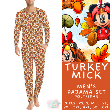 Batch #580 - Fall Family Pajamas 2 - Closes 9/4 - ETA early Nov - Turkey Mick Men's Pajama Set