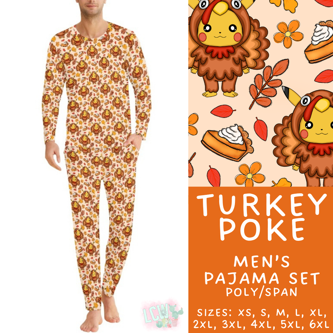Batch #580 - Fall Family Pajamas 2 - Closes 9/4 - ETA early Nov - Turkey Poke Men's Pajama Set