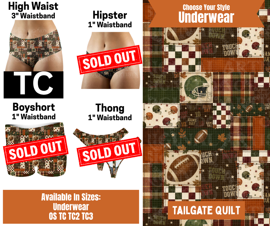 Tailgate Quilt High Waist Underwear