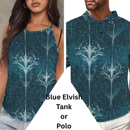 Blue Elvish Polo or Tank Top Matching Tops