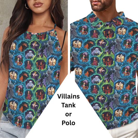 Villains Polo or Tank Top Matching Tops