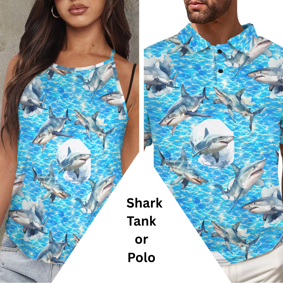 Shark Polo or Tank Top Matching Tops