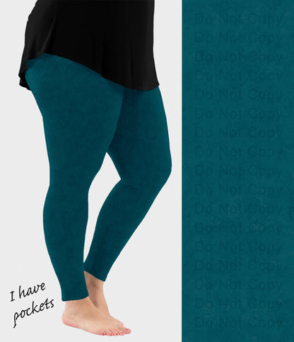 RTS - Teal Leggings w/ Pockets