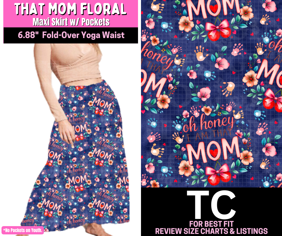 That Mom Floral Maxi Skirt