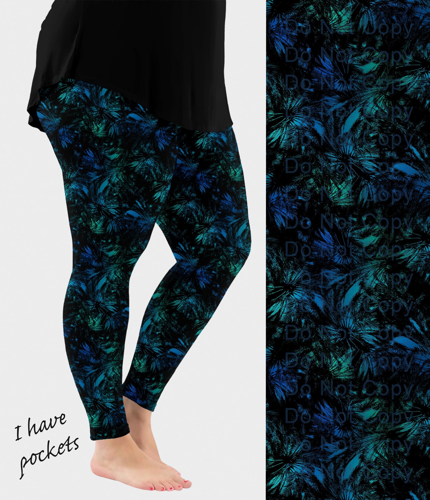 RTS - Tie Dye Palms Leggings w/ Pockets