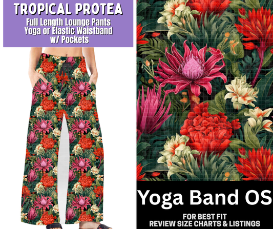 Tropical Protea Full Length Lounge Pants