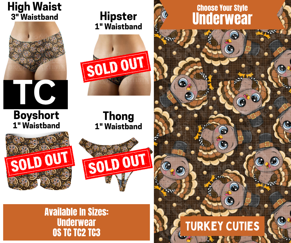 Turkey Cuties High Waist Underwear