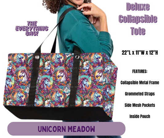 Unicorn Meadow Collapsible Tote
