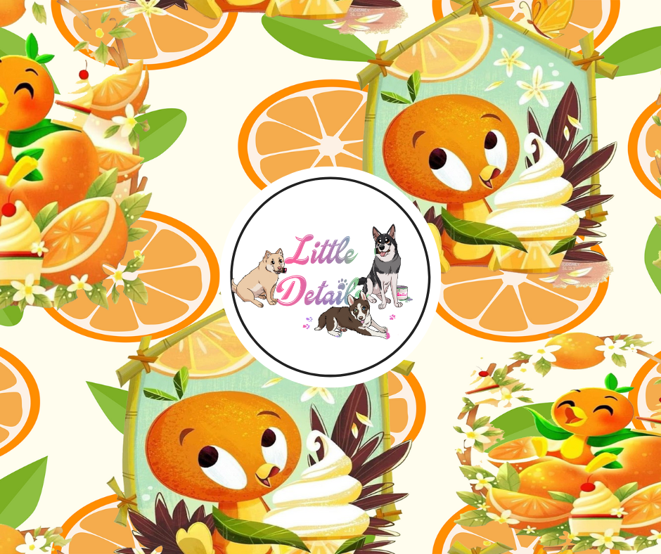 Orange Bird Seamless Design