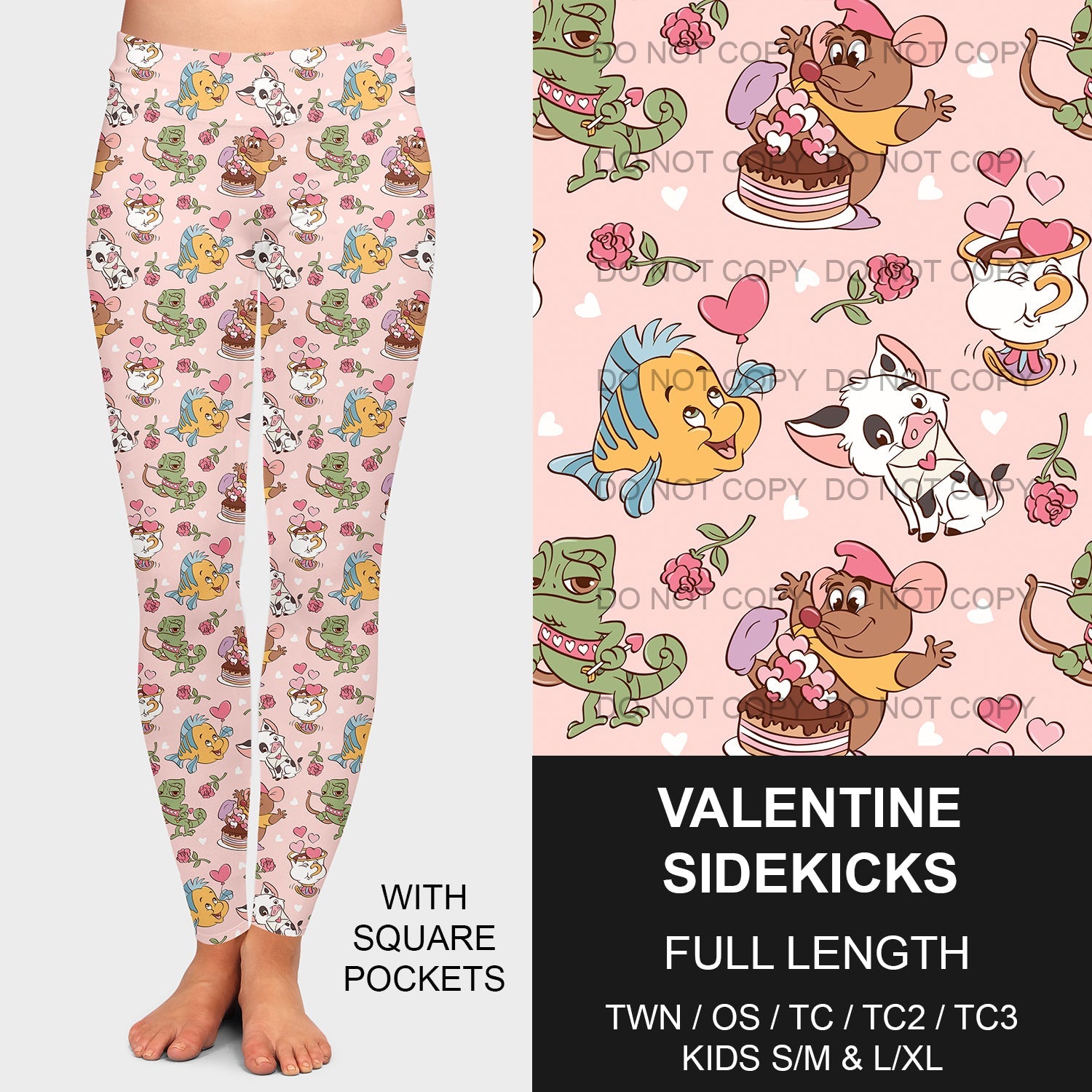 B196 - Preorder Valentine Sidekicks Leggings w/ Pockets (Closes 11/24. ETA late Jan.)