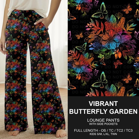 B269 - Preorder Vibrant Butterfly Garden Lounge Pants (Closes 12/28. ETA early March)