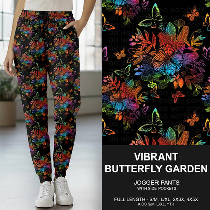 B269 - Preorder Vibrant Butterfly Garden Joggers (Closes 12/28. ETA early March)