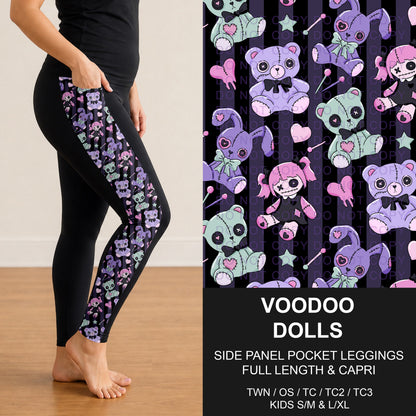 B309 - Preorder Voodoo Dolls Side Panel Pocket Leggings (Closes 8/23. ETA: late Oct.)