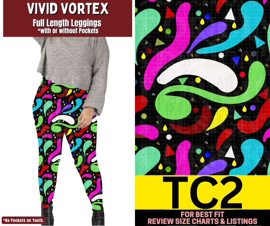 Vivid Vortex Full Length Leggings w/ Pockets