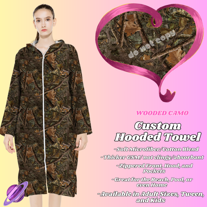 WOODED CAMO- HOODED TOWEL- PREORDER CLOSING 4/27