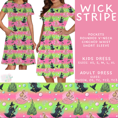 Batch #601 - Cool Characters 19 - Closes 10/21 - ETA mid Dec - Wick Stripe Adult & Kids Dresses