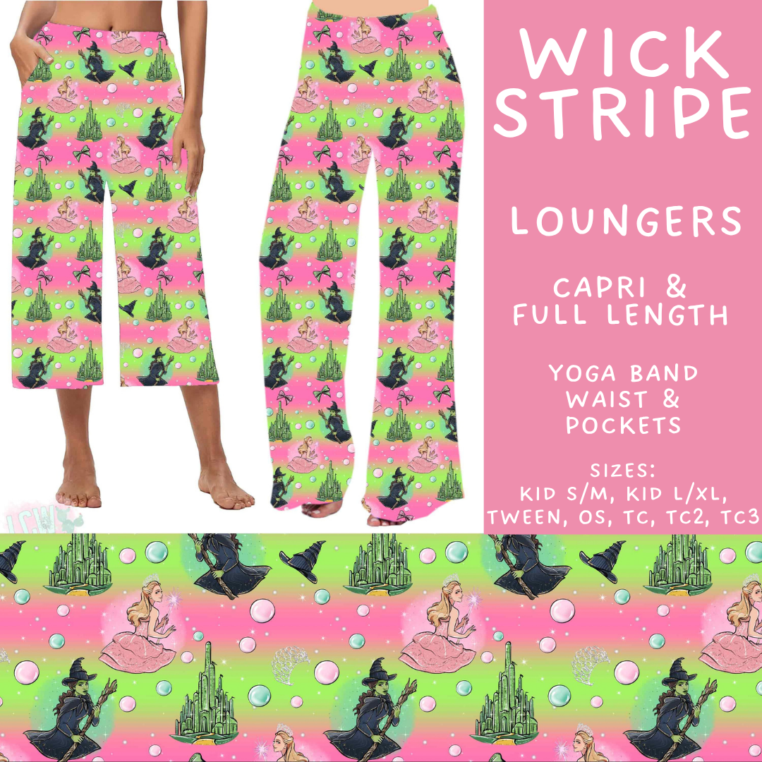 Batch #601 - Cool Characters 19 - Closes 10/21 - ETA mid Dec - Wick Stripe Capri and Full Length Loungers