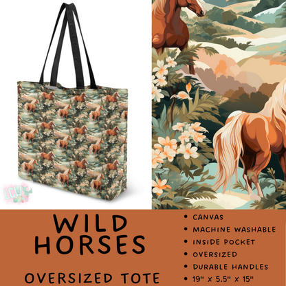 Batch #609 - Travel Collection 2 - Closes 11/6 - ETA early Jan - Wild Horses Oversized Totes