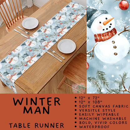 Batch #602 - Table Runners & Placemats - Closes 10/23 - ETA mid Dec - Winter Man Table Runner
