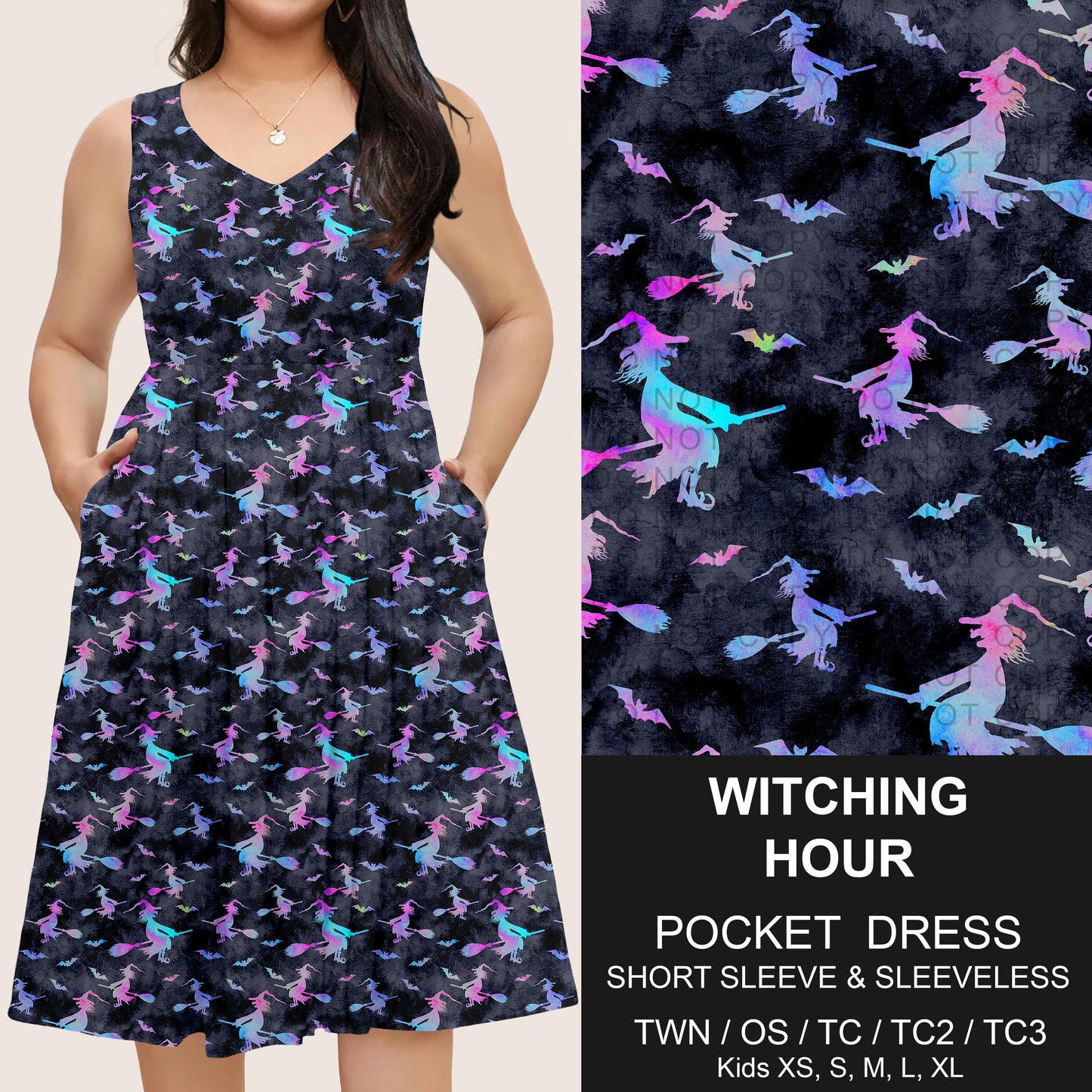 B302 - Preorder Witching Hour Pocket Dress (Closes 7/24. ETA: early Oct)
