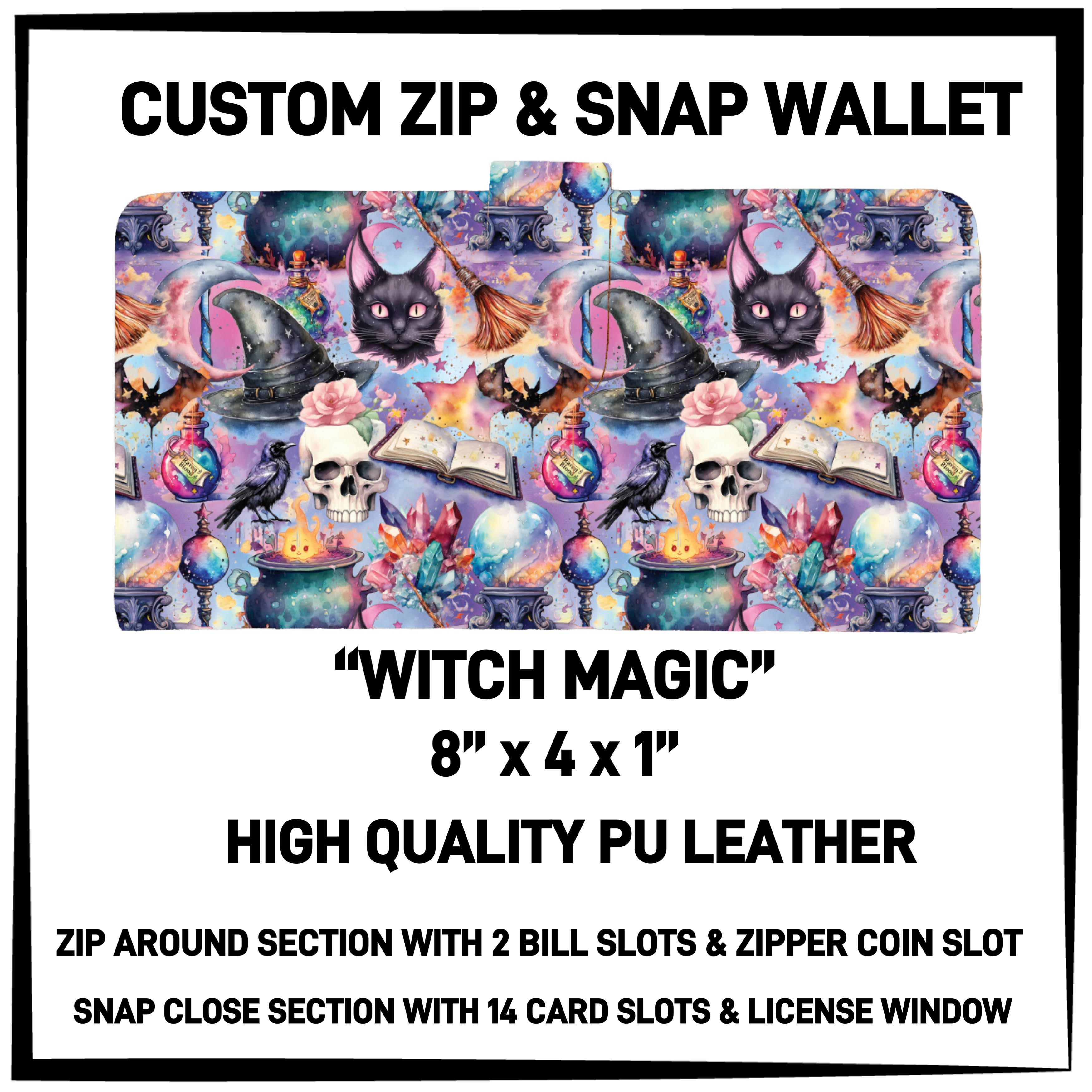 ZW2B - Witch Magic Zip & Snap Wallet - Preorder ETA: Mid-Nov