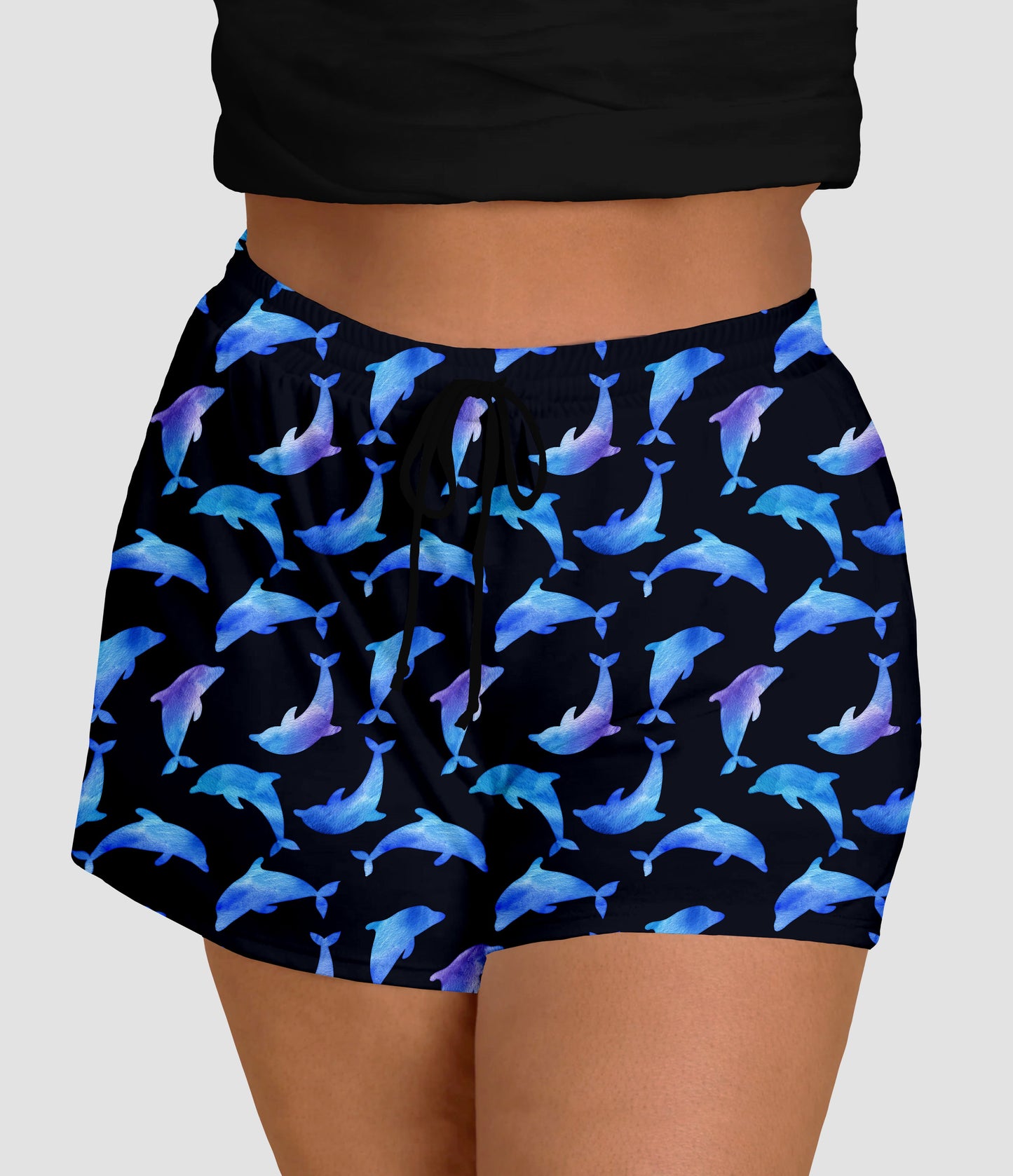 RTS - Watercolor Dolphins Jogger Shorts