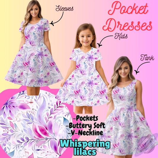 WHISPERING LILACS-POCKET DRESS PREORDER-CLOSING 3/16