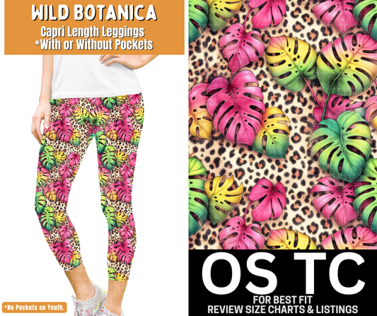 Wild Botanica Capri Length Leggings w/ Pockets