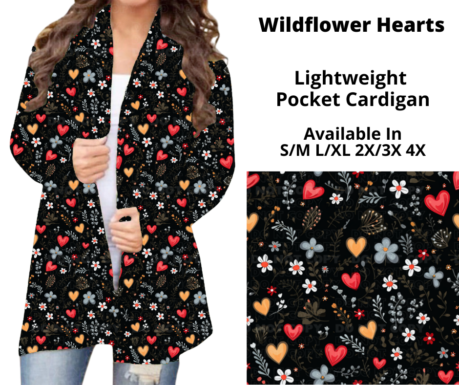 Preorder! Closes 11/20. ETA Jan. Wildflower Hearts Pocket Cardigan