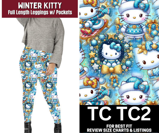 Winter Kitty Full Length Leggings w/ Pockets