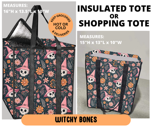 Preorder! Closes 6/29. ETA Sept. Witchy Bones Shopping & Insulated Tote