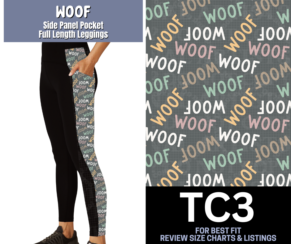 Woof Side Panel Pocket Full Length Leggings