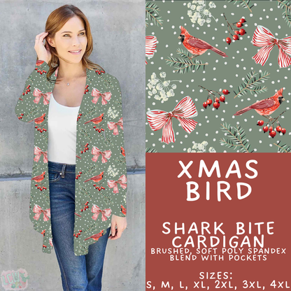 Batch #595 - Christmas Spirit 2 - Closes 10/7 - ETA early Dec - Xmas Bird Cardigan