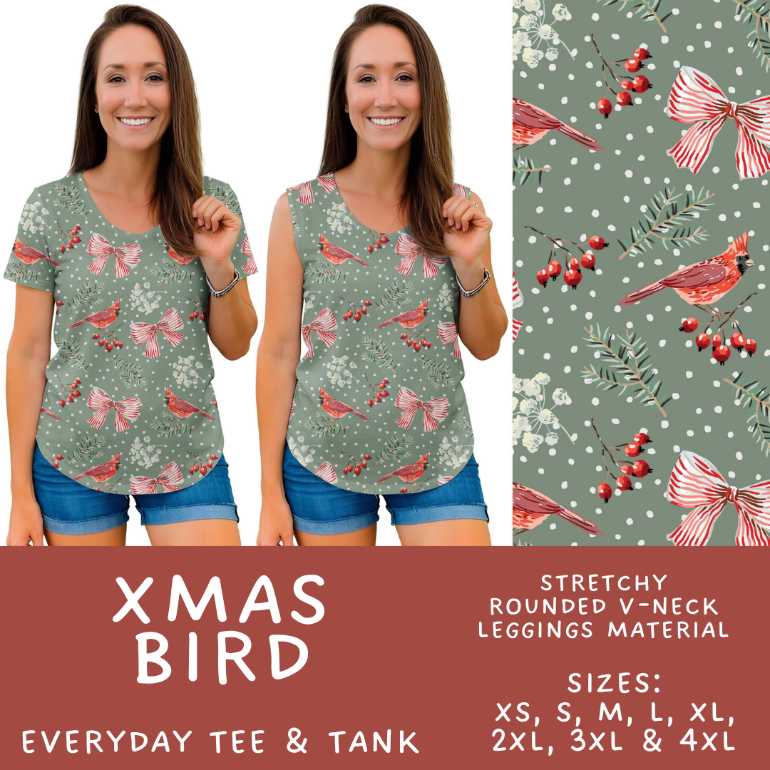 Batch #595 - Christmas Spirit 2 - Closes 10/7 - ETA early Dec - Xmas Bird Everyday Tank & Tee