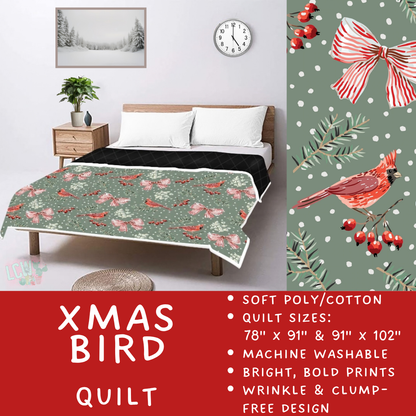 Batch #597 - Christmas Quilts - Closes 10/12 - ETA early Dec - Xmas Bird Quilt
