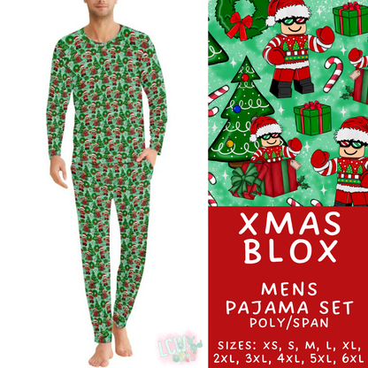 Batch #584 - Christmas Family Pajamas - Closes 9/11 - ETA mid Nov - Xmas Blox Men's Pajama Set
