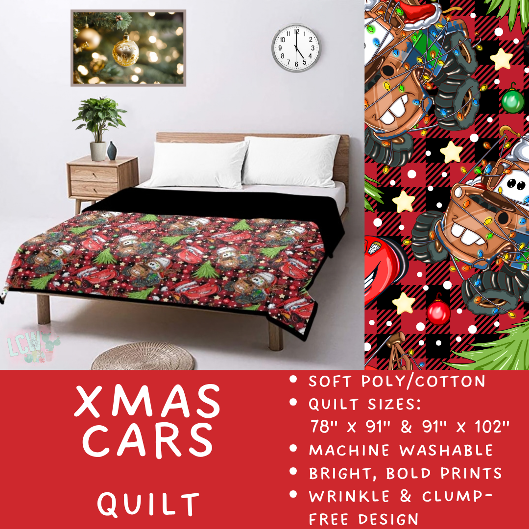 Batch #597 - Christmas Quilts - Closes 10/12 - ETA early Dec - Xmas Cars Quilt