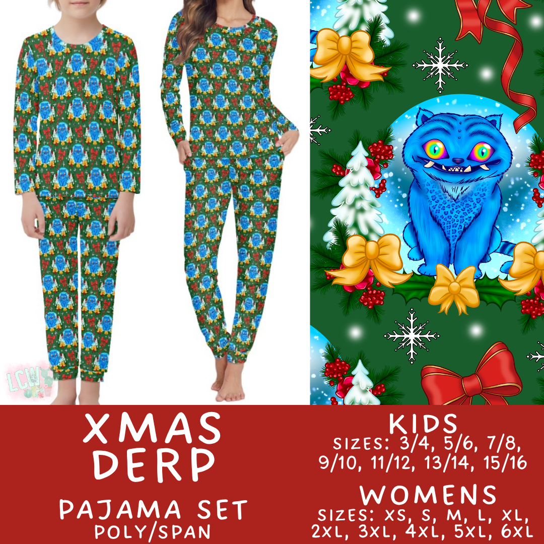 Batch #584 - Christmas Family Pajamas - Closes 9/11 - ETA mid Nov - Xmas Derp Womens & Kids Pajama Set