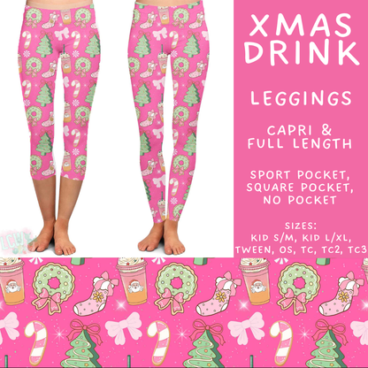 Batch #600 - Jingle all the Way 2 - Closes 10/19 - ETA early/mid Dec - Xmas Drink Full and Capri Length Leggings