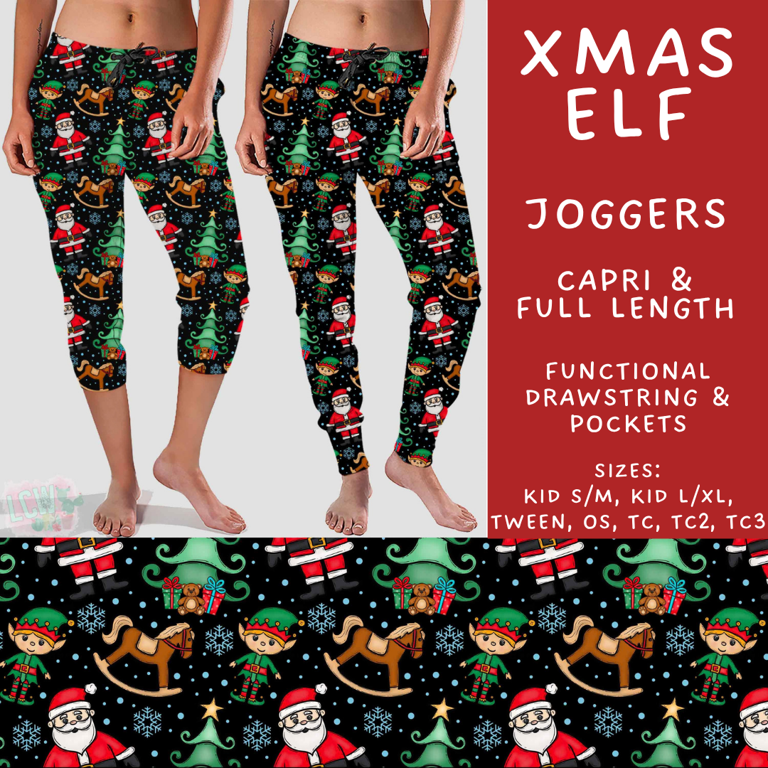 Batch #600 - Jingle all the Way 2 - Closes 10/19 - ETA early/mid Dec - Xmas Elf Full and Capri Length Joggers