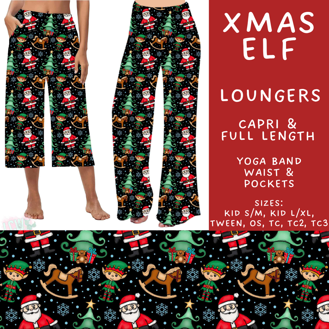 Batch #600 - Jingle all the Way 2 - Closes 10/19 - ETA early/mid Dec - Xmas Elf Capri and Full Length Loungers