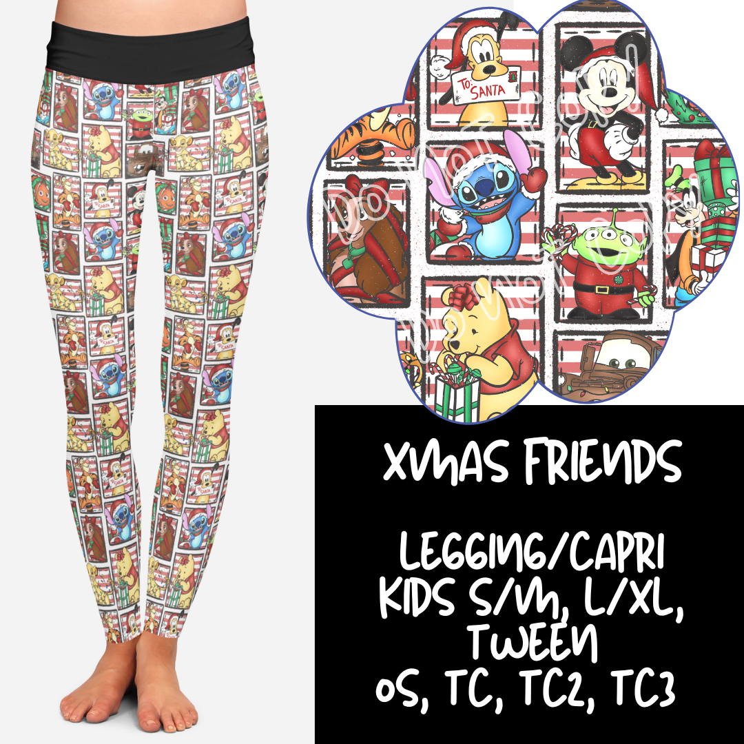 XMAS FRIENDS - HOLIDAY RUN 1 - LEGGINGS/CAPRI  PREORDER CLOSING 9/17 ETA EARLY NOV