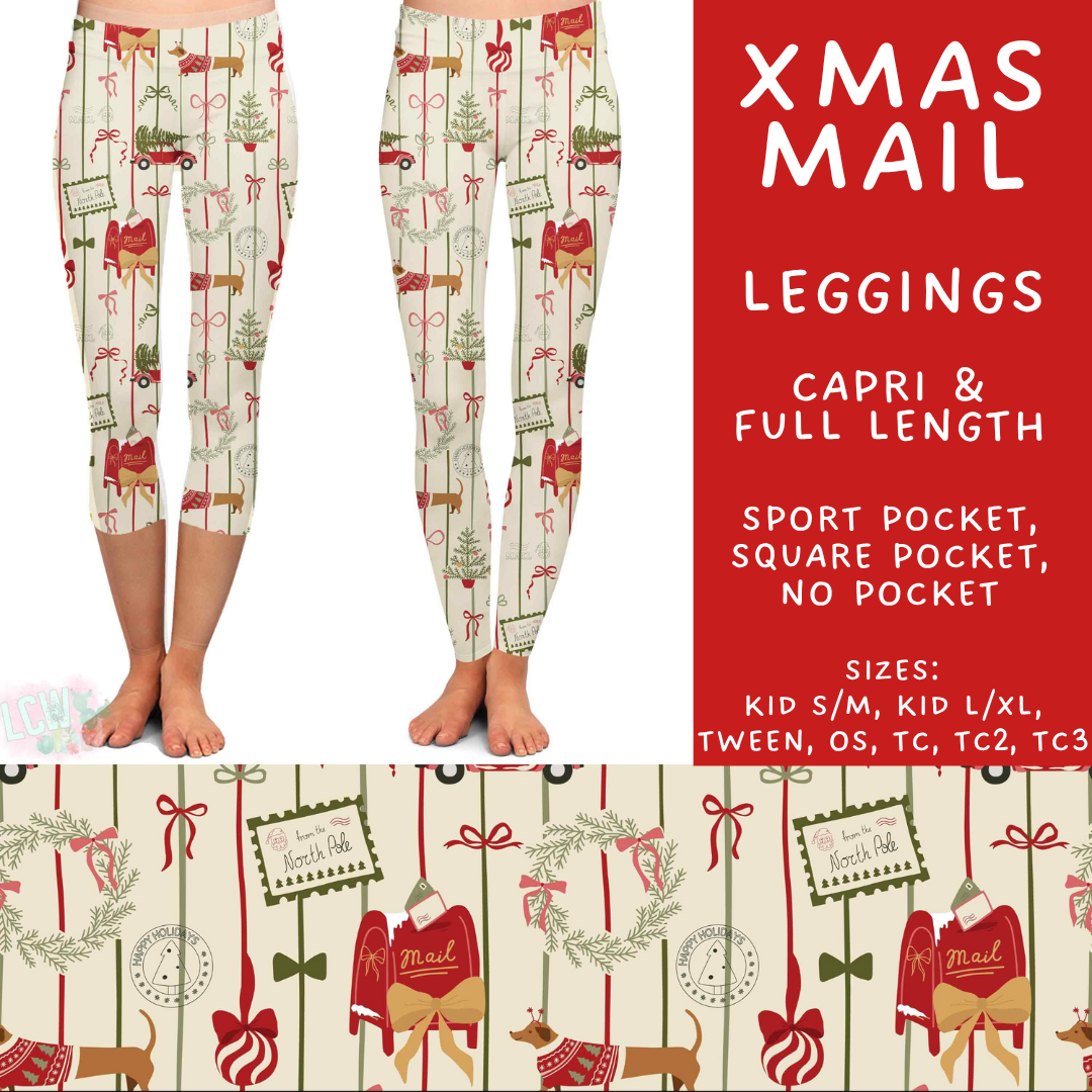 Batch #595 - Christmas Spirit 2 - Closes 10/7 - ETA early Dec - Xmas Mail Full and Capri Length Leggings