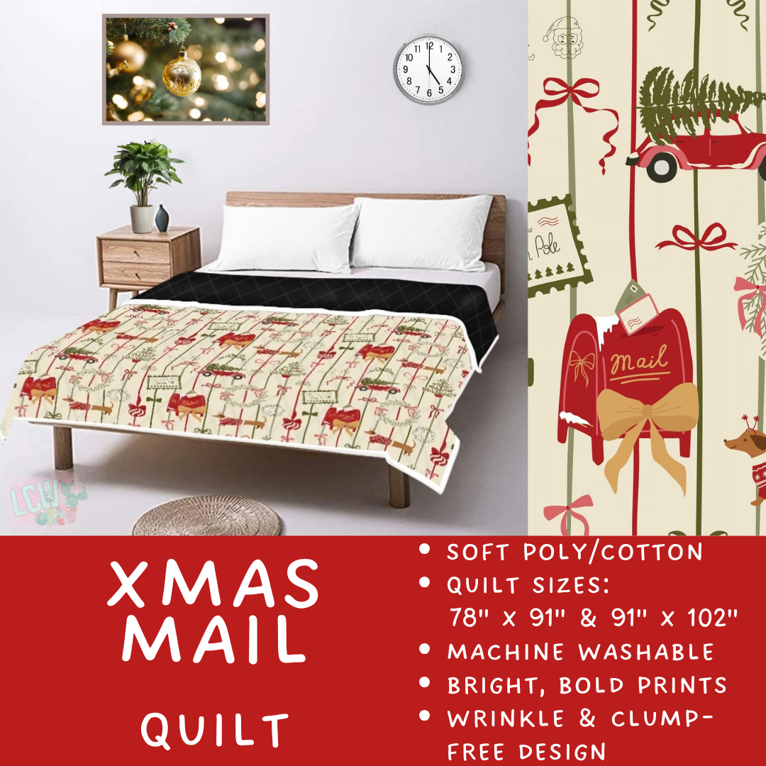 Batch #597 - Christmas Quilts - Closes 10/12 - ETA early Dec - Xmas Mail Quilt