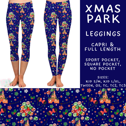 Batch #598 - Magical Character Christmas 2 - Closes 10/14 - ETA early Dec - Xmas Park Full and Capri Length Leggings