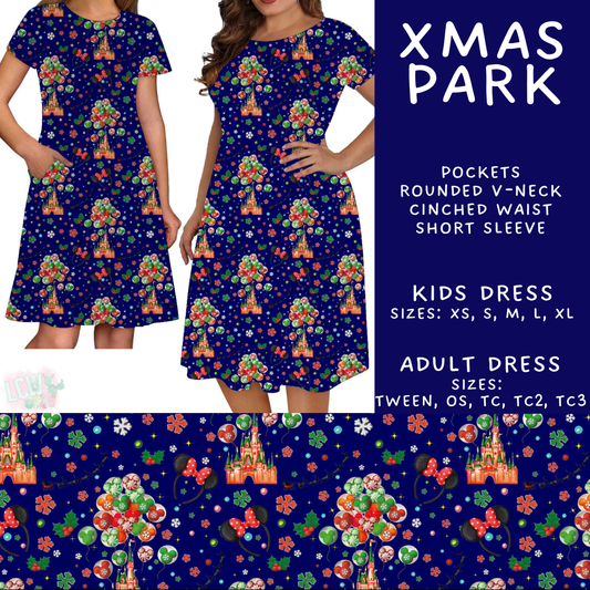 Batch #598 - Magical Character Christmas 2 - Closes 10/14 - ETA early Dec - Xmas Park Adult & Kids Dresses
