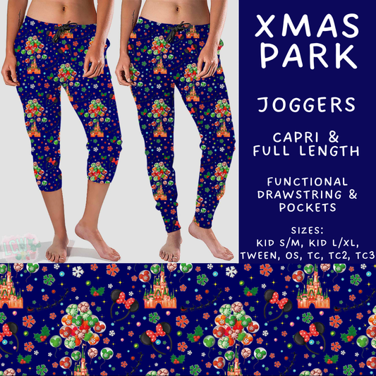 Batch #598 - Magical Character Christmas 2 - Closes 10/14 - ETA early Dec - Xmas Park Full and Capri Length Joggers